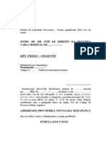 Pedido de Liberdade Provisória - Roubo Qualificado Pelo Uso de Arma