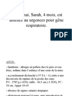 Cas Clinique Pediatrie Sarah