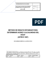 Metodo Ensayo Alcalinidad Agua Astm d1067 PDF