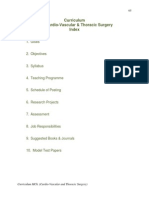 Curriculum MCH Cardio-Vascular & Thoracic Surgery Index: 1. Goals