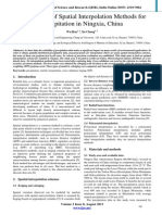 Comparison of Spatial Interpolation Methods For Precipitation in Ningxia, China