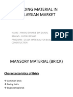 Building Material in Malaysian Market