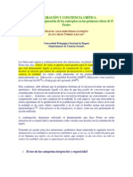 INTEGRACIÓN Y CONCIENCIA CRÍTICA Freire