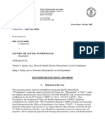 Department of Labor: FLOREK BRYAN V EASTERN AIR CENTER I 2006AIR00009 (JUL 30 2007) 134628 CADEC SD