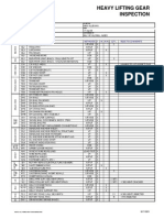 Heavy Lifting Gear Inspection: Item Code Description Methods Y N N/A Qty. Rejects/Comments