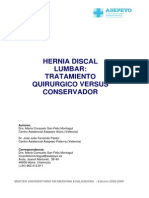 Hernia Discal Lumbar Tratamiento Quirurgico y Conservador