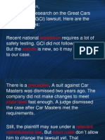 Dear Ms Martin, I Finished My Research On The Great Cars Incorporated (GCI) Lawsuit. Here Are The Important Notes