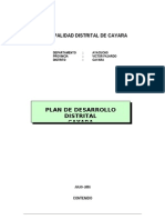 Plan de Desarrollo Distrital Cayara