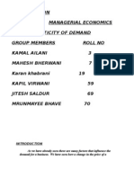 Project On Elasticity of Demand