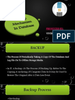 Backup Mechanism in Database