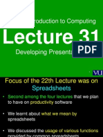 CS101 Introduction To Computing: Developing Presentations