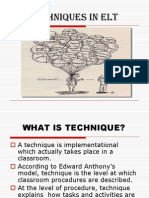 Techniques in Elt