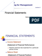 Financial Statements: BAO6504 Accounting For Management