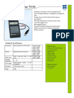 Vibration Tester TV110: Technical Specifications