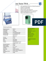 Surface Roughness Tester TR110: Technical Specifications Standard Delivery