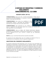 Decreto No.307-01 Que Aprueba El Reglamento para La Aplicación de La Ley Tributaria de Hidrocarburos No. 112-00