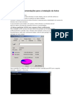 Requisitos e Recomendações para A Instalação Do Active Directory