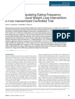 Effects of Manipulating Eating Frequency During A Behavioral Weight Loss Intervention: A Pilot Randomized Controlled Trial