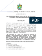 Aviso 59 2013 CONVOCAÇÃO TJRJ