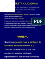 Propuesta Ciudadana: Desaprobación Imponer A Ellos Nuestra Voluntad