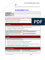 Change Management Plan Template