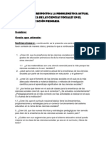 Cuestionario Respecto A La Problemática Actual de La Enseñanza de Las Ciencias Sociales en El Grado de Educación Primaria