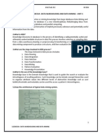 Data Warehousing and Data Mining