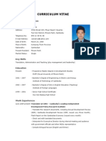 Curriculum Vitae: Personal Information