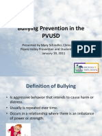 Bullying Prevention in The Pvusd 1 19 11