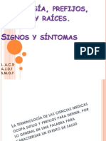 Etimología, Prefijos, Sufijos y Raíces - Signos y Sintomas