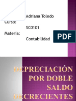 Depreciación Por Doble Saldo Decrecientes