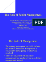 The Role of Senior Management