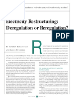 Electricity Restructuring: Deregulation or Reregulation?: Is There A Coherent Vision For Competitive Electricity Markets?