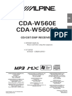 Alpine CDA-W560EG User Manual