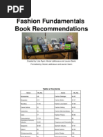 Fashion Fundamentals Course Book List Recommendations