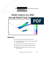 Modal Analysis of A Half Aircraft Model Using Symmetry