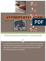 Antihipertensivos y Gestacion Farmacologia