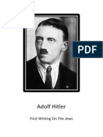 Hitler First Writing On The Jews