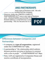 Companies and Partnerships