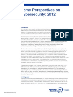 Some Perspectives On Cybersecurity 2012