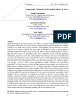 Market Positioning and Organizational Performance in The Airlines Industry in Kenya