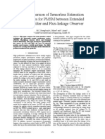 The Comparison of Sensorless Estimation Techniques For PMSM Between Extended Kalman Filter and Flux-Linkage Observer