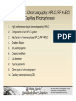 Lecture 4: Basic Chromatography: HPLC (RP & IEC) & Capillary Electrophoresis