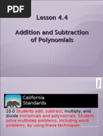 4 4 Addition and Subtraction of Polynomials