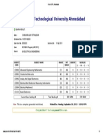 Gujarat Technological University Ahmedabad: Name Enrollment No. Exam Seat No. Declared On Exam Branch