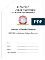 ME2208 Fluid Mechanics and Machinery Lab Manual