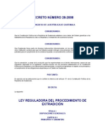 Ley Reguladora Del Procedimiento de Extradición, Decreto 28-2008