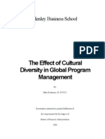 Effect of Cultural Diversity in Global Program Management