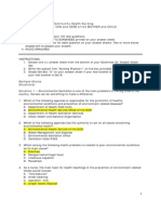 Answer Key CRITICAL REVIEW II - Community Health Nursing Nursing Practice Ii - CHN and Care of The Mother and Child