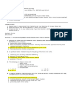 Answer Key EXAM DRILL 1 - Community Health Nursing Nursing Practice Ii - CHN and Care of The Mother and Child